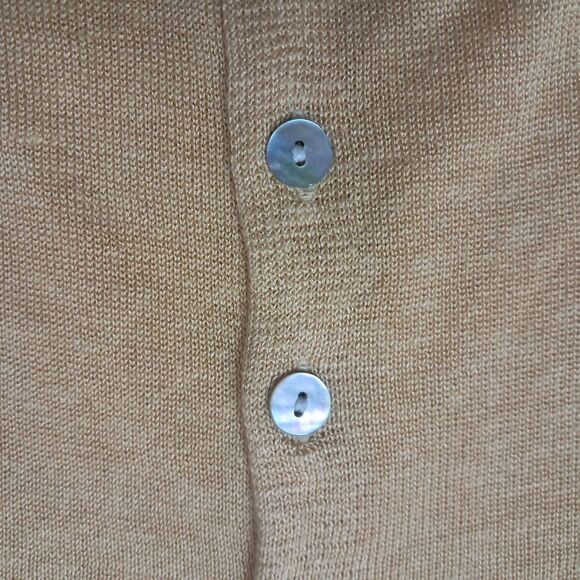 NWT J. Jill Cardigan Top Women's XL Yellow Honey Linen Blend V Neck Lightweight - Picture 5 of 13